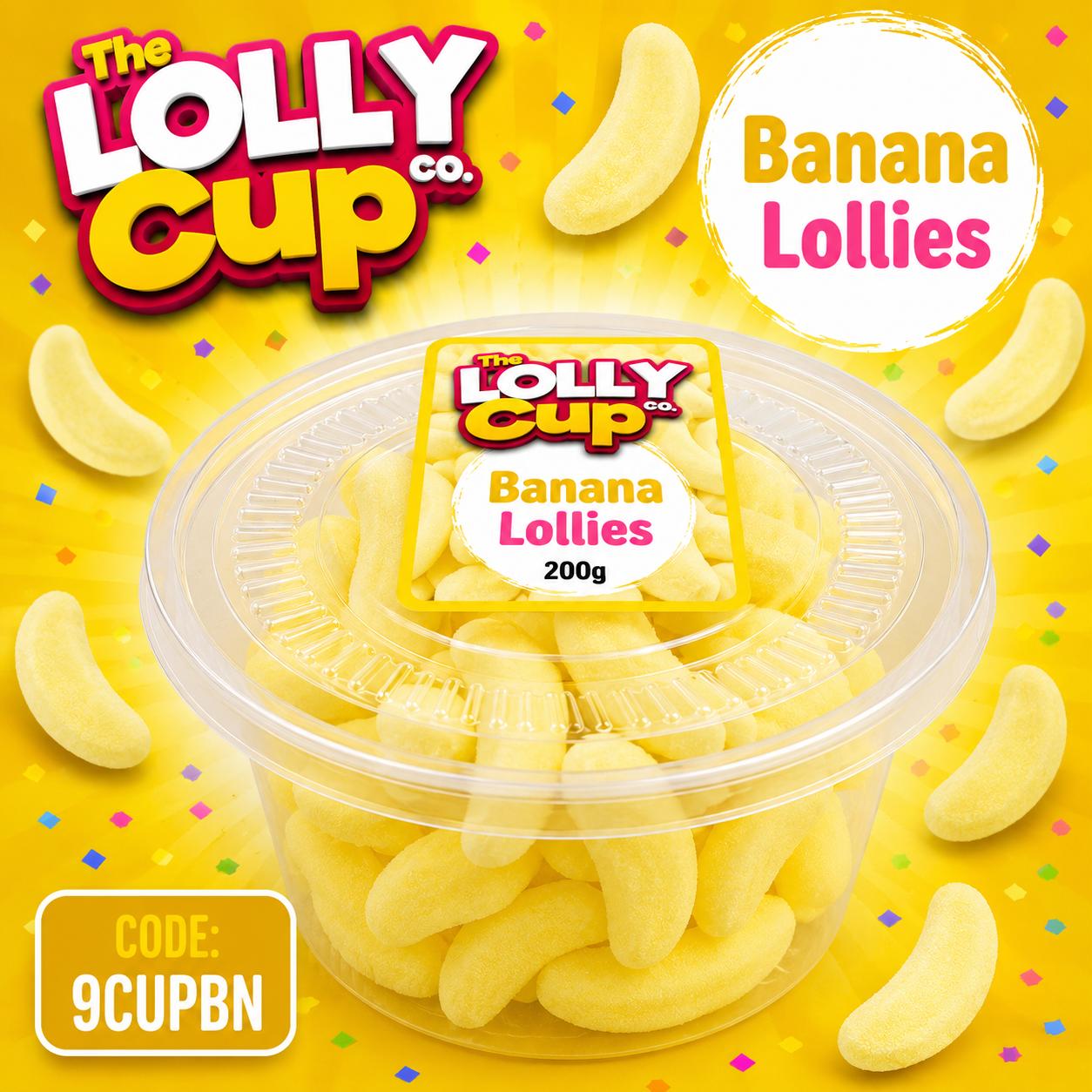 The Lolly Cup Banana Lollies 200g