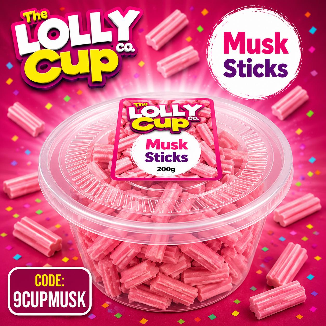 The Lolly Cup Musk Sticks 200g