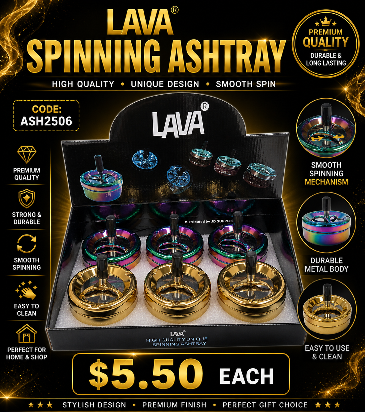 Lava Spinning Ashtray