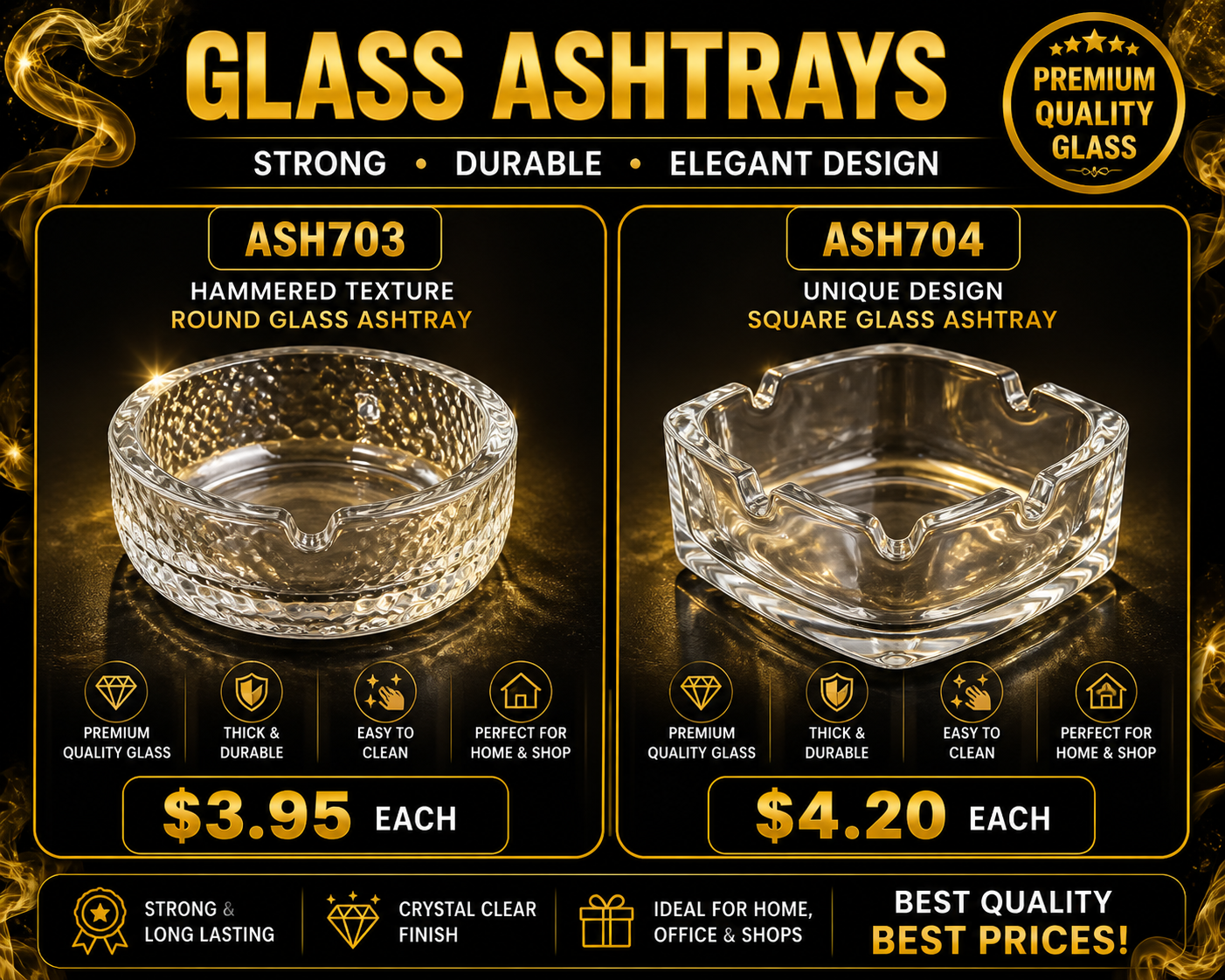 Glass Ashtrays