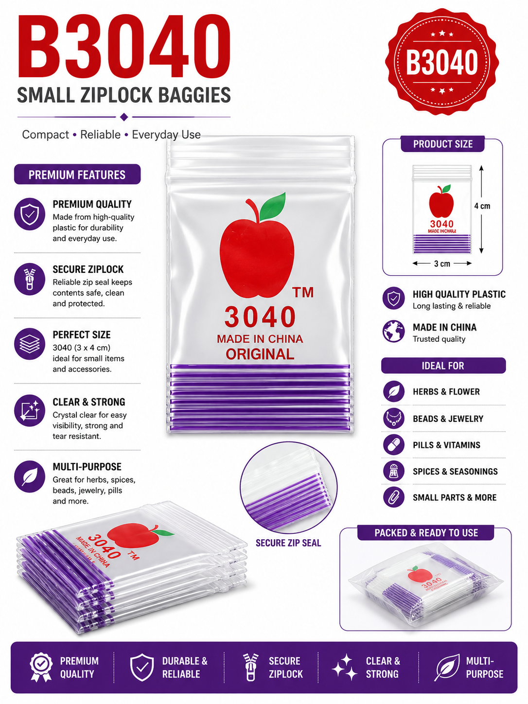 Small Ziplock Baggies
