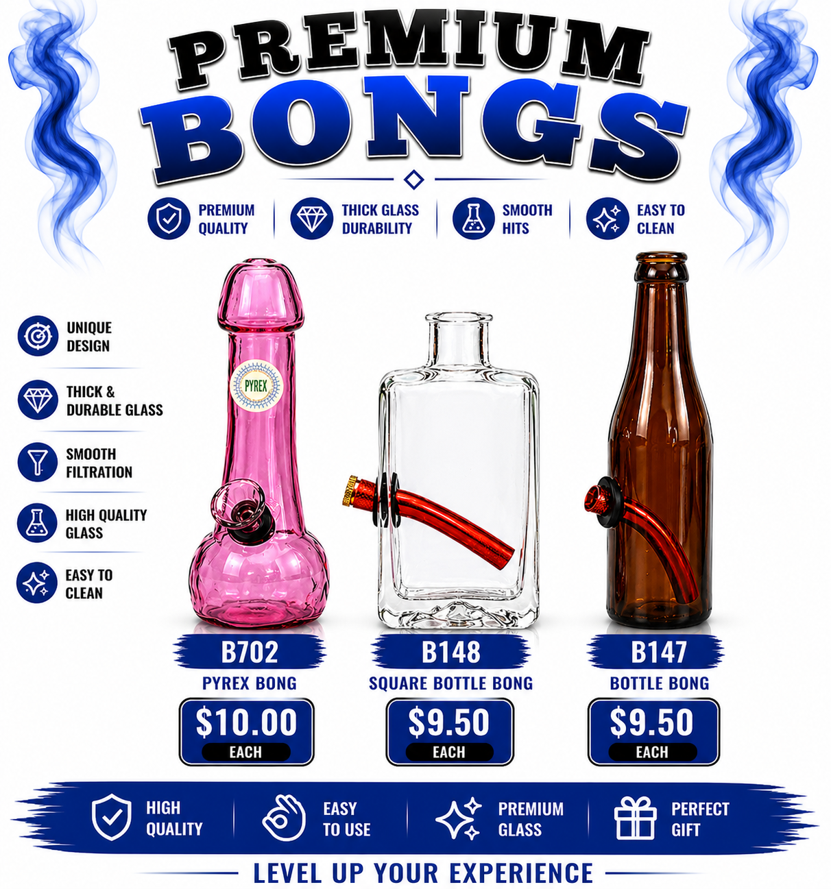 Premium Bottle Glass Hookahs