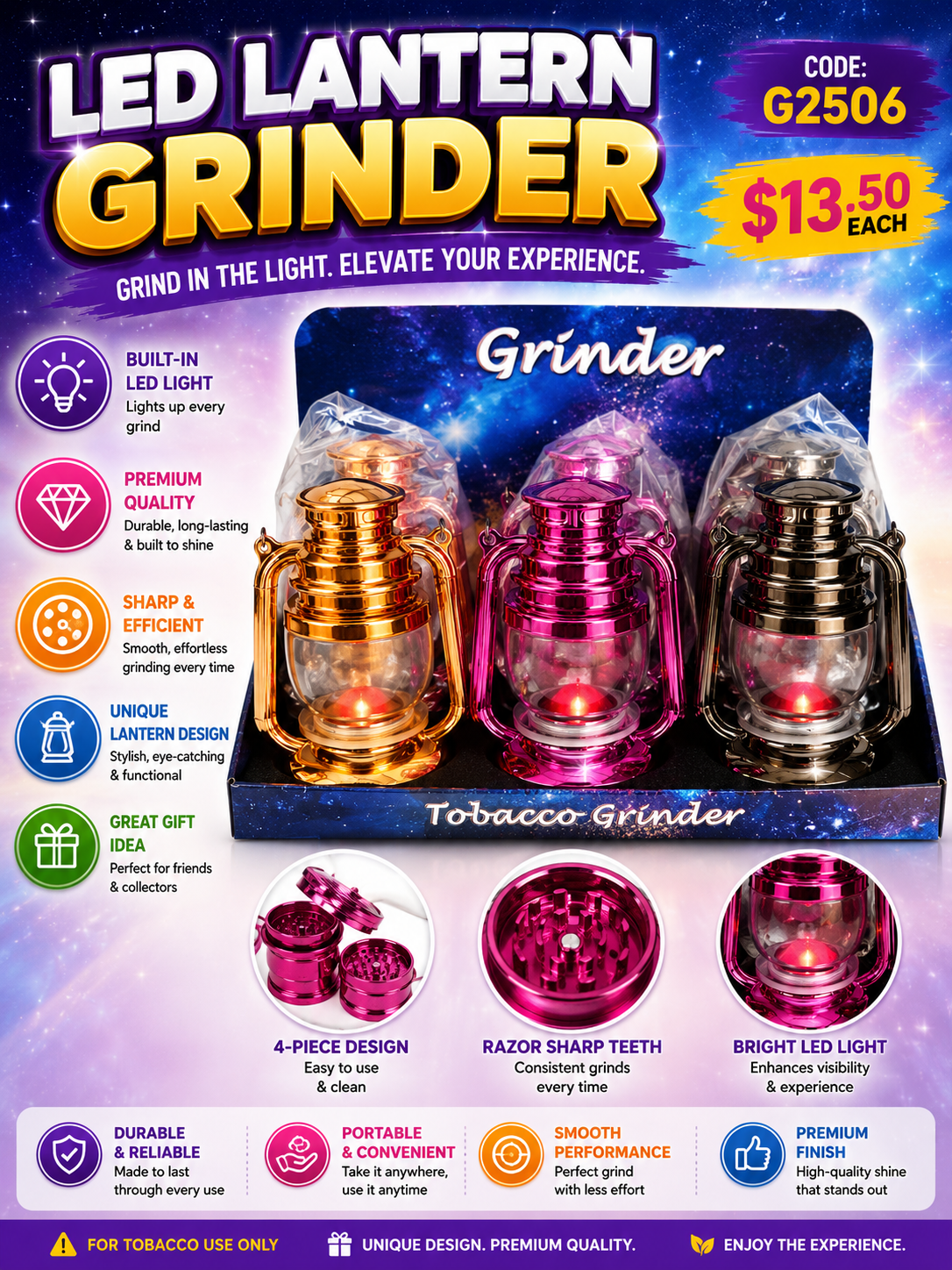 LED Lantern Grinder