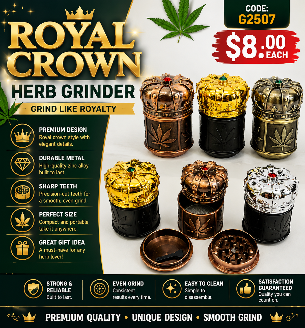 Royal Crown Herb Grinder