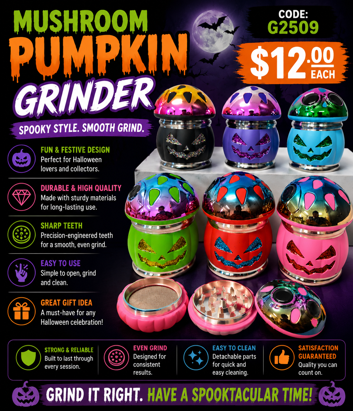 Mushroom Pumpkin Grinder