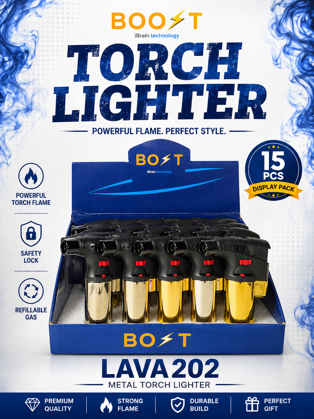 LAVA202 Metal Torch Lighter Display