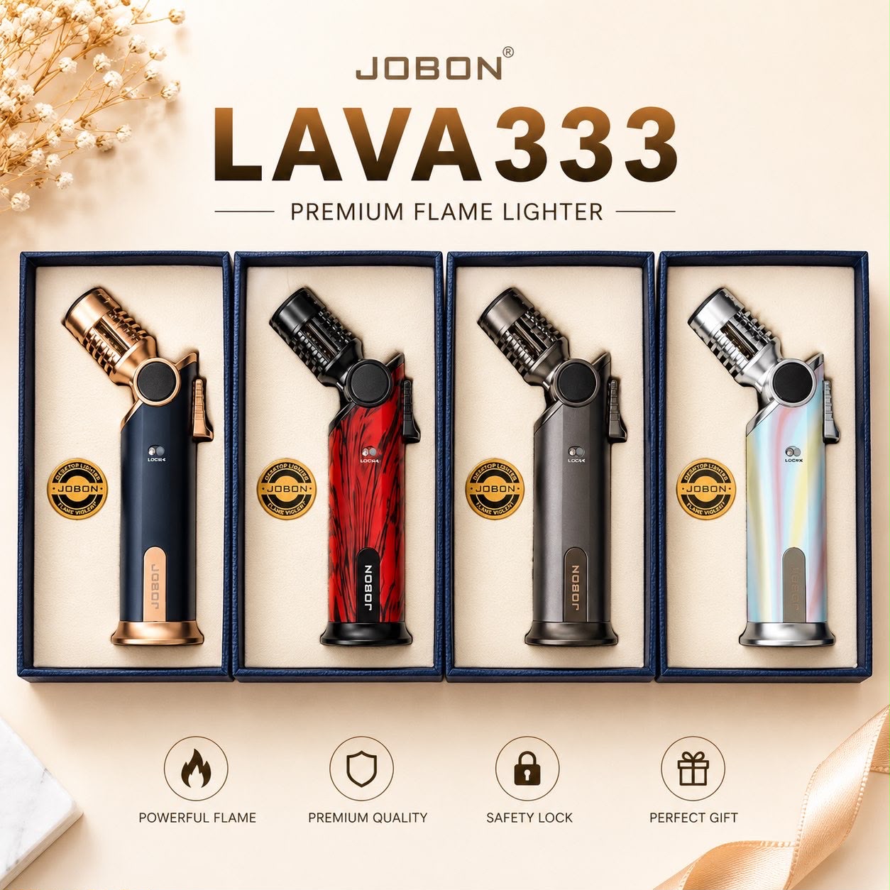 JOBON LAVA333 Premium Flame Lighter