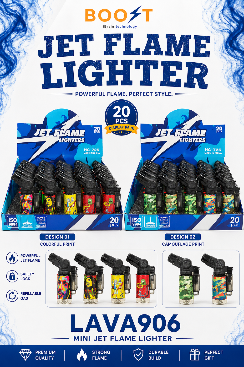 LAVA906 Mini Jet Flame Lighter Display