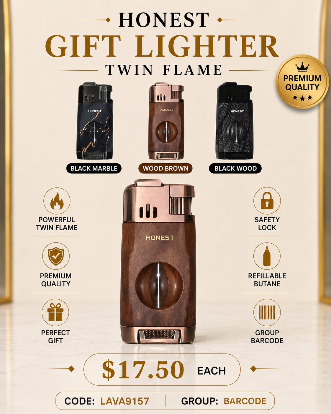 Honest Gift Lighter Twin Flame
