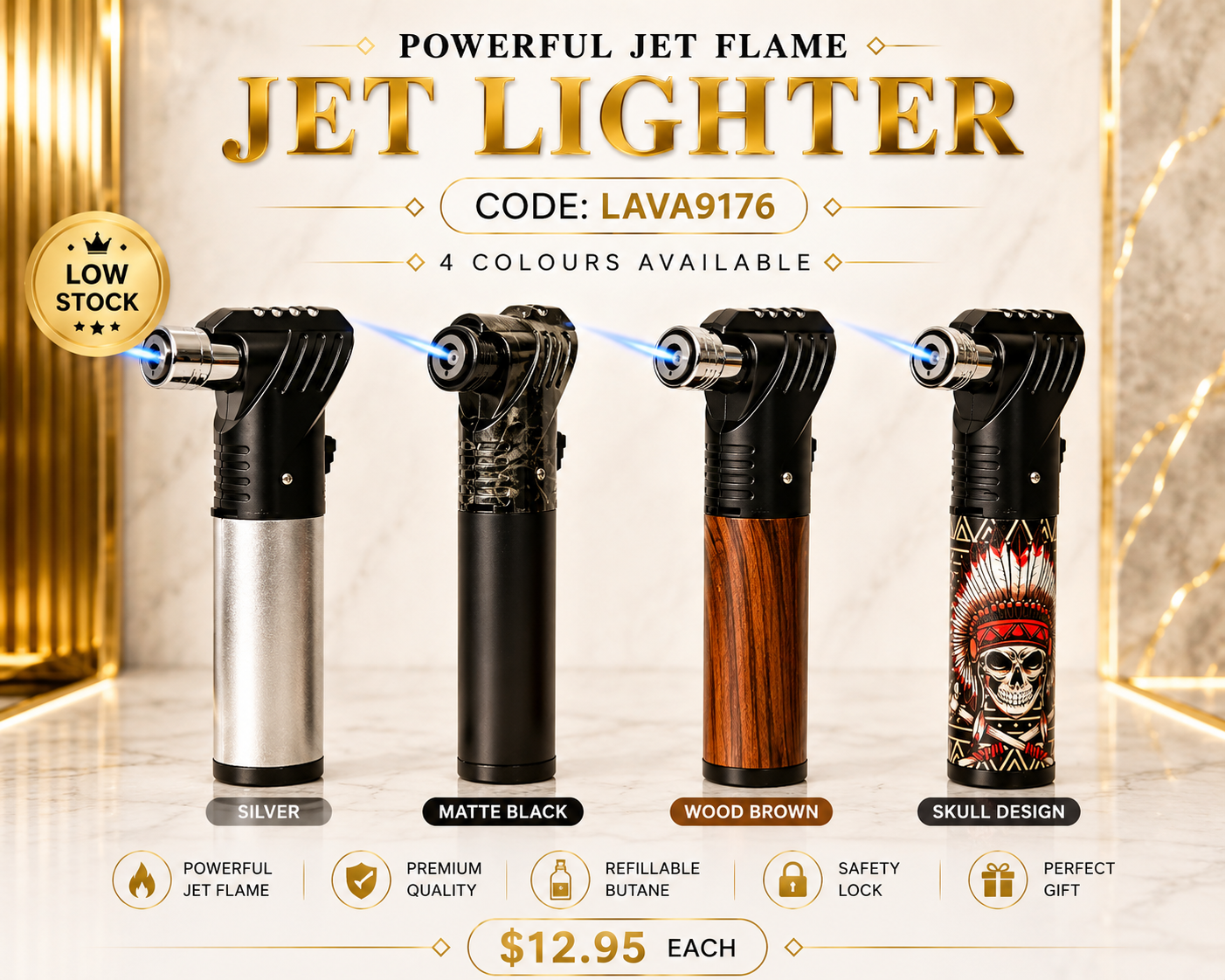Powerful Jet Flame Lighter