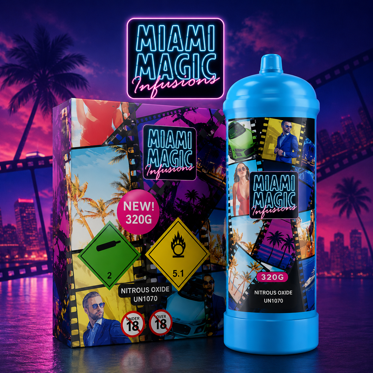 Miami Magic 320g Nitrous Oxide Canister