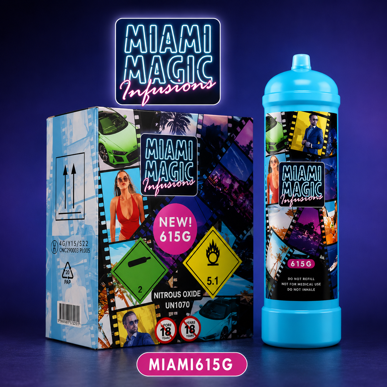 Miami Magic 615g Nitrous Oxide Canister