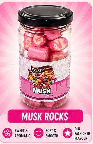 Kiss Musk Rocks Lolly Jar