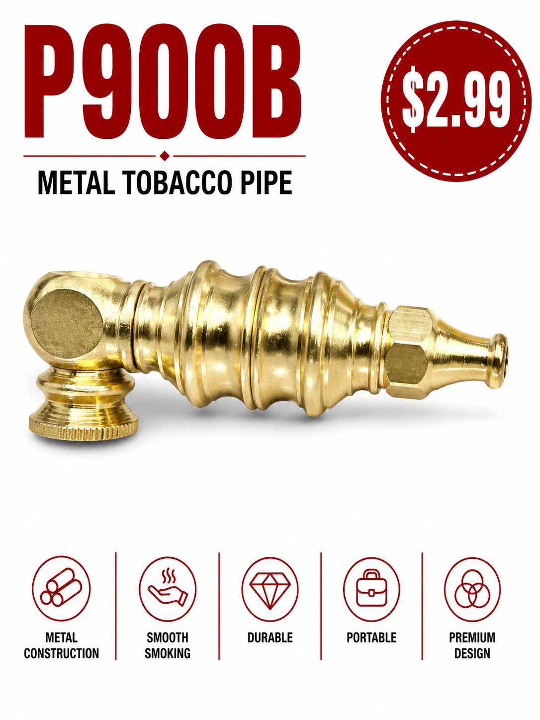 Metal Tobacco Pipe