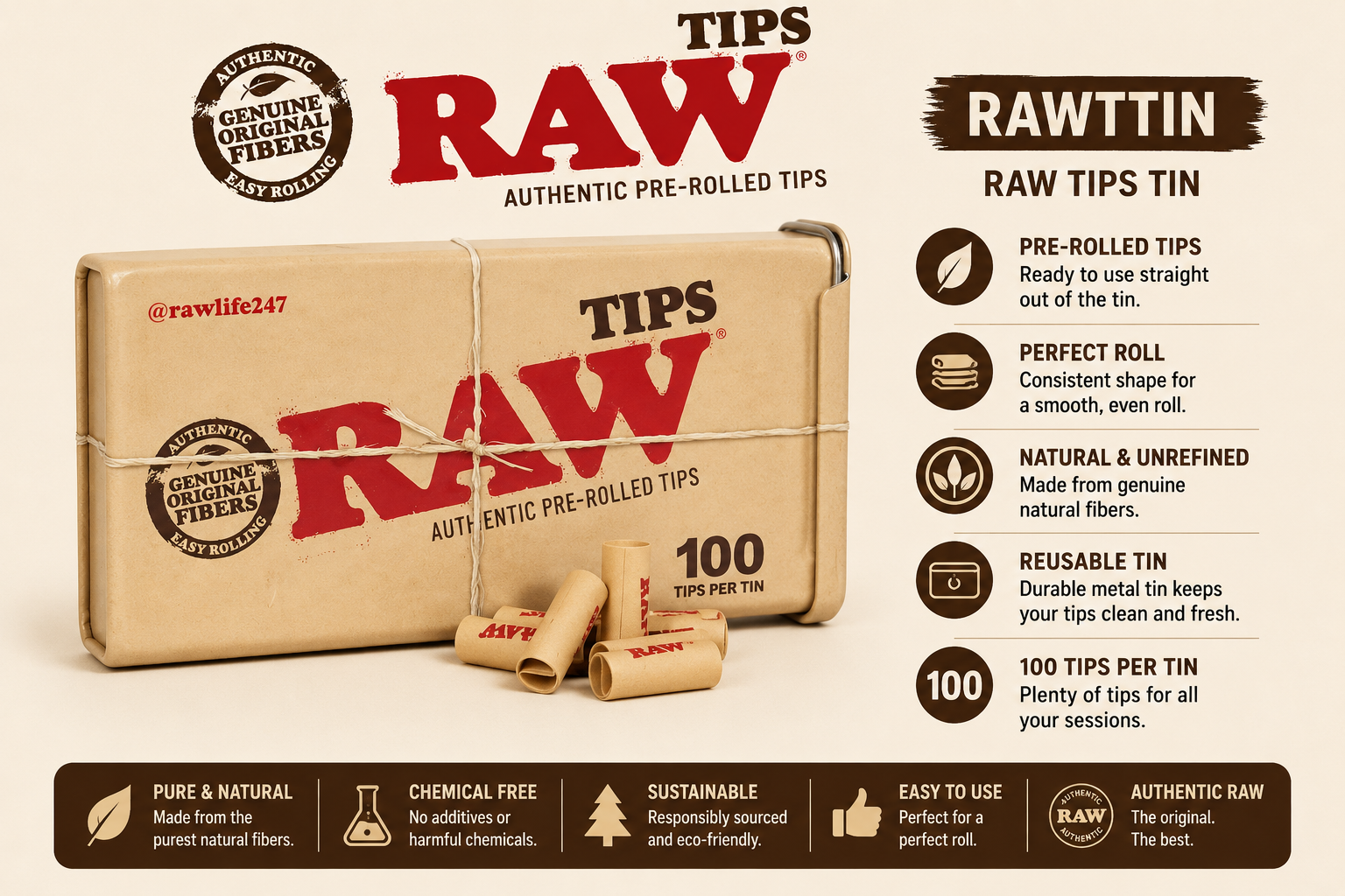 RAW Tips Tin